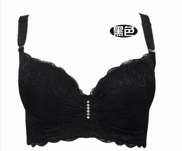 Hot 3/4 Large Cup Sizes Adjusted Deep V Lace Bras