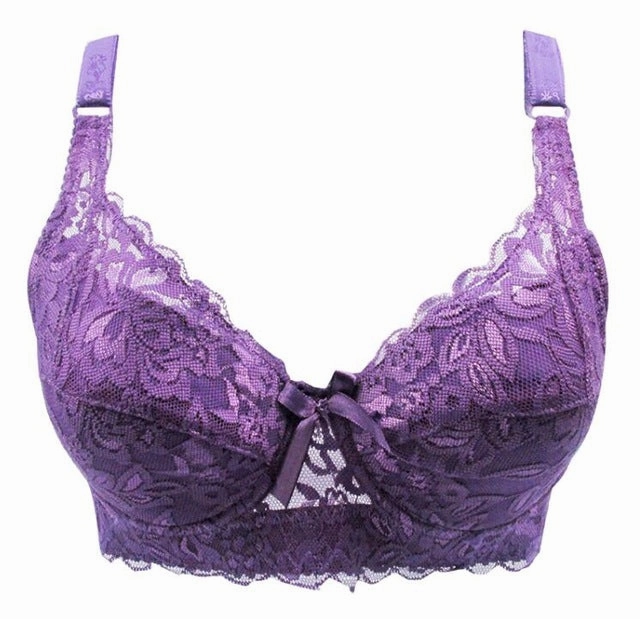 Plus size wireless adjustable lace Women's bra