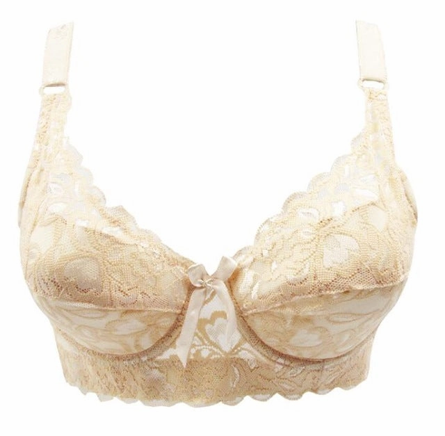 Plus size wireless adjustable lace Women's bra