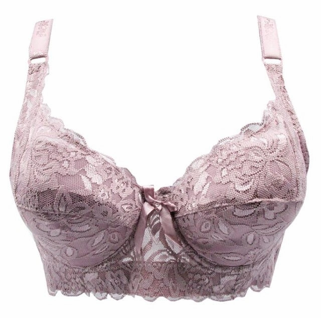 Plus size wireless adjustable lace Women's bra