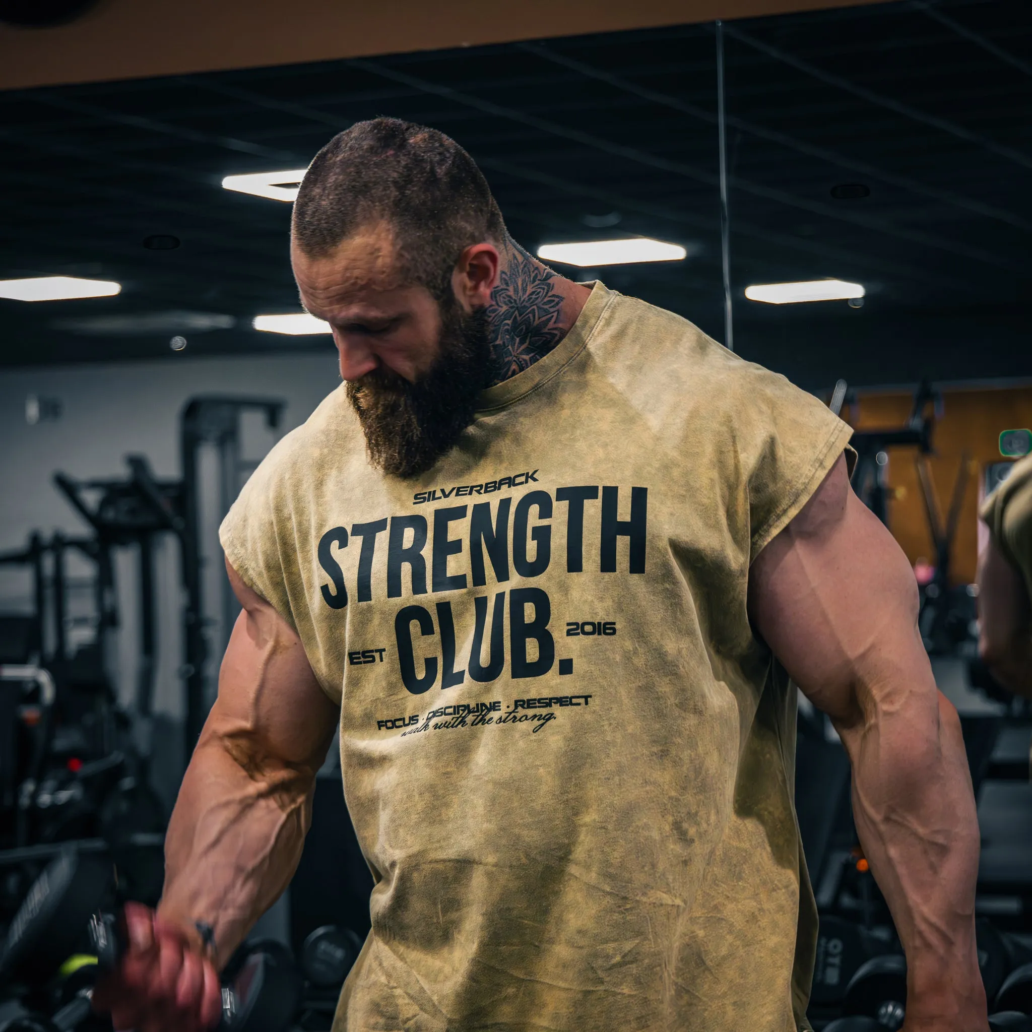 Strength Club - Acid Wash Cut Off Tee