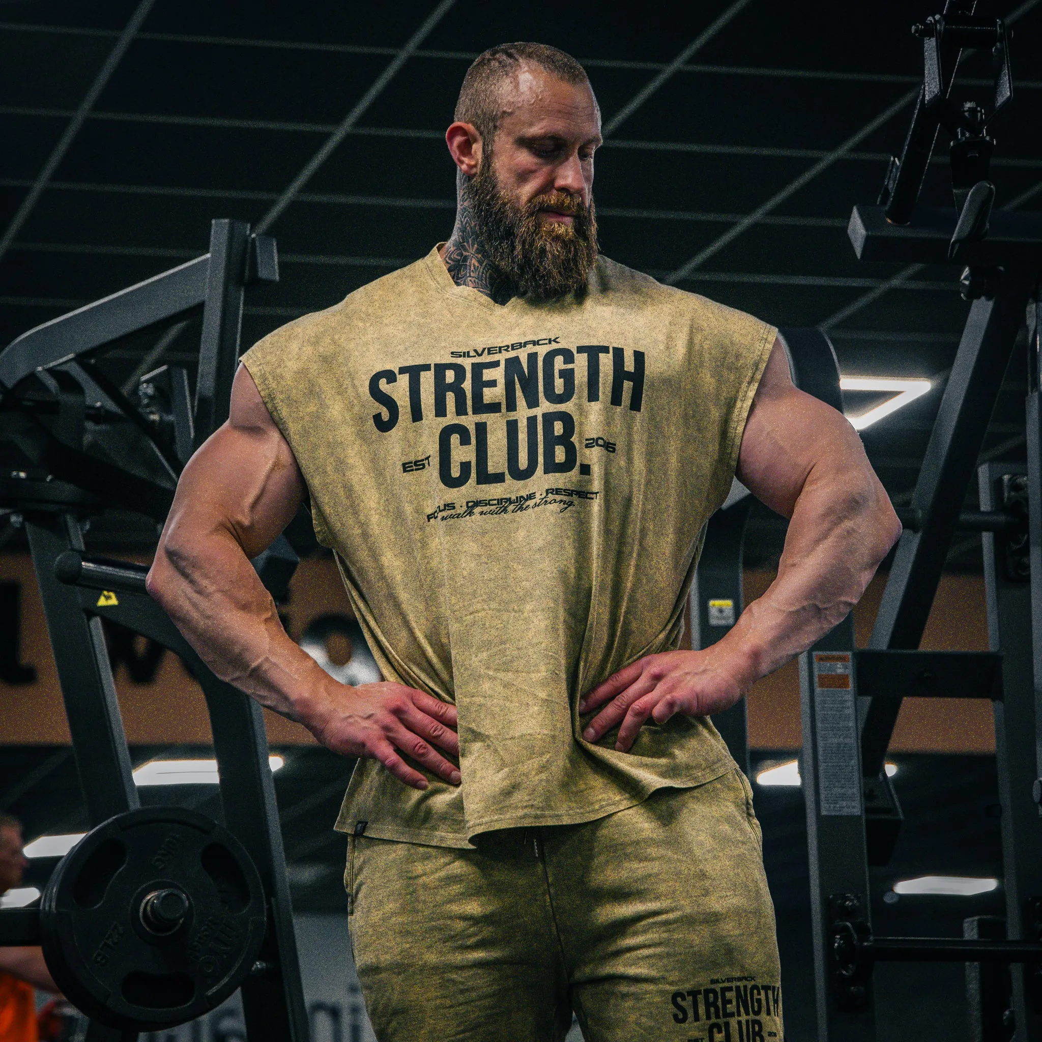 Strength Club - Acid Wash Cut Off Tee