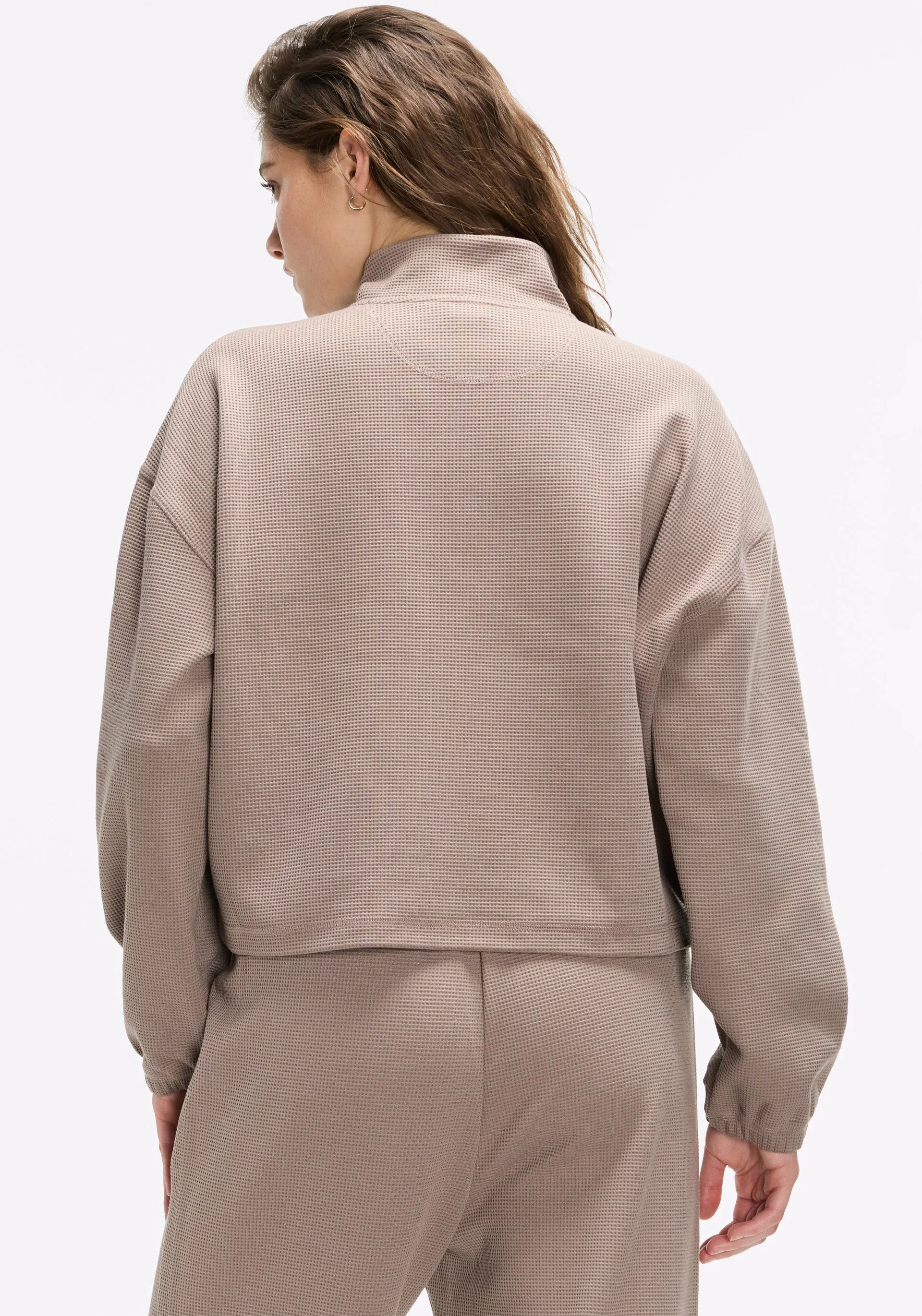 Waffle Mock Neck ? Zip